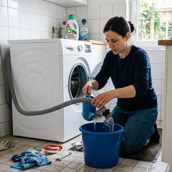 afvoerslang wasmachine schoonmaken