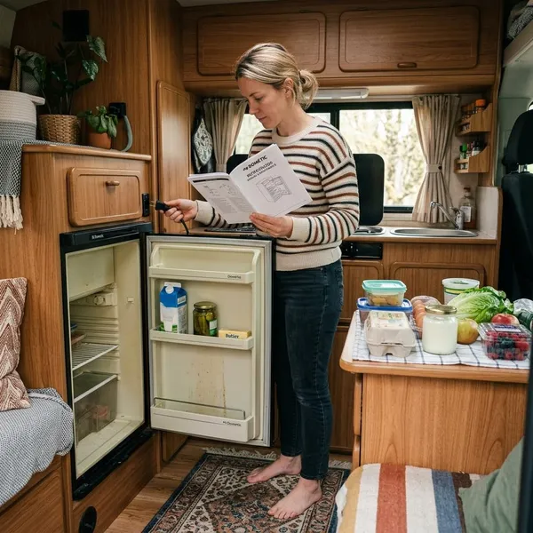 Wanneer moet de brander van een koelkast in een camper worden schoongemaakt?