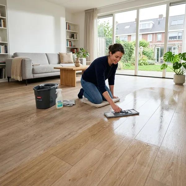 composiet vloer schoonmaken