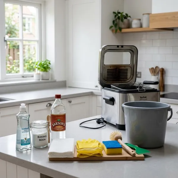 frituurpan schoonmaken