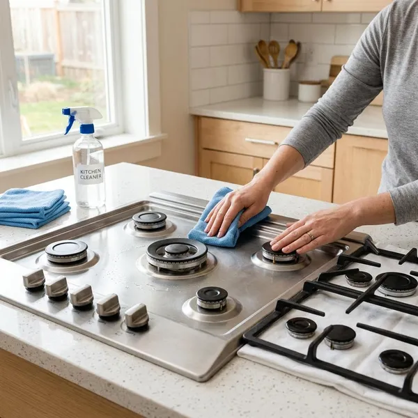 gaskookplaat schoonmaken