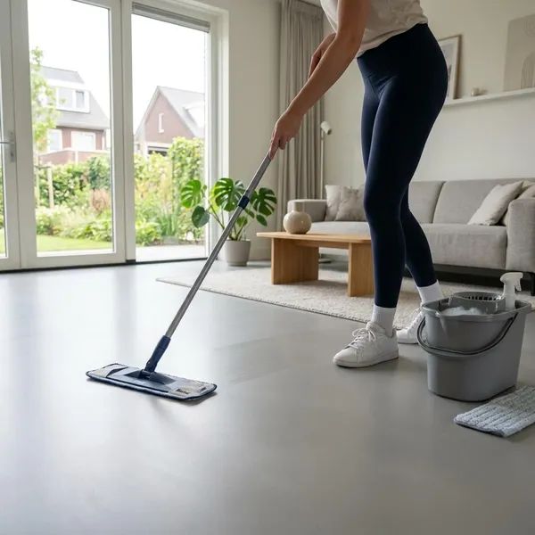 gietvloer schoonmaken