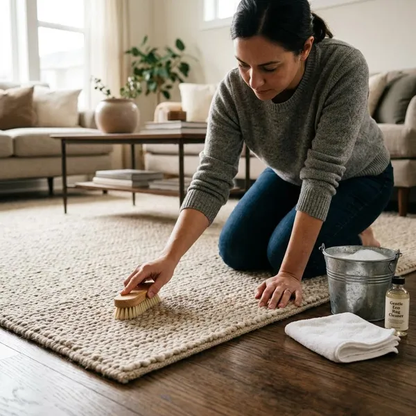 Vlekken uit een vloerkleed verwijderen