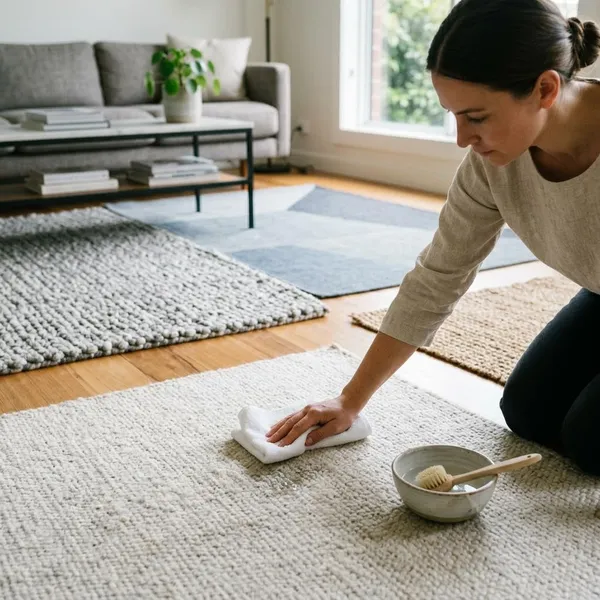 Een vloerkleed grondig reinigen
