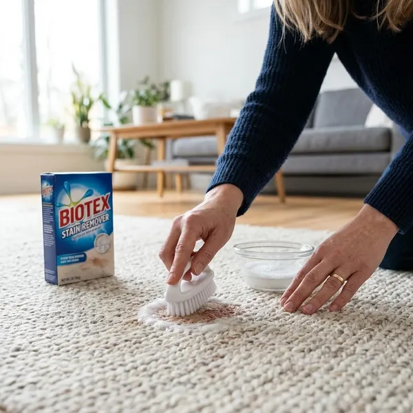 vloerkleed schoonmaken met biotex