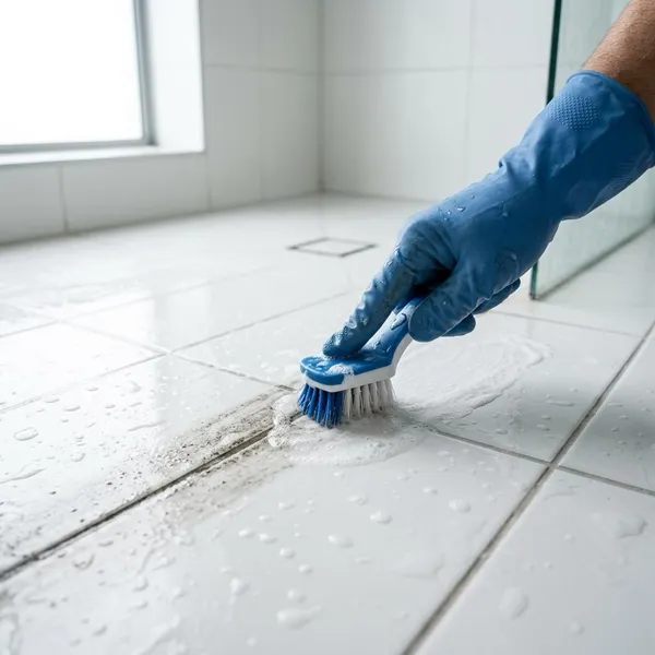 Voegen van een douchevloer schoonmaken stap voor stap