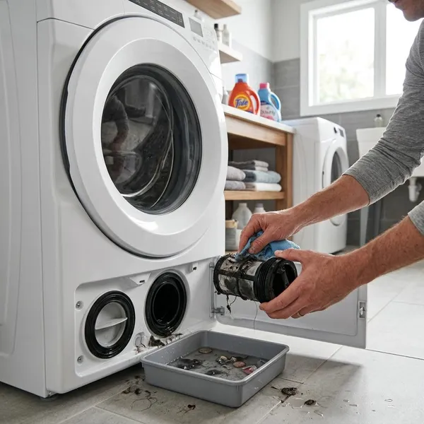 Wanneer moet je het pompfilter van je Whirlpool wasmachine schoonmaken?